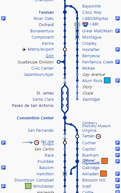 VTA Light Rail System Diagram (Wikipedia)